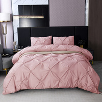 Ensemble de Housse de Couette Torsadée Faite Main avec Taies d'Oreiller, Polyester, Style Nuageux, 3 Pièces pour Grand Lit et Très Grand Lit