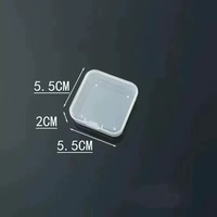Boîte de rangement transparente carrée pour composants, emballage pour écouteurs, accessoires en plastique PP, bijoux, petite boîte