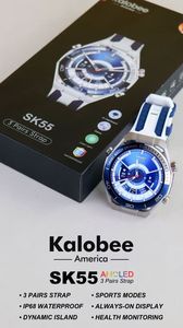 Kalobee <b>Smart</b> Watches Call Android iOS Waterproof Sports Fitness Activity Tracker Pairs Strap Magnetic Watch AMOLED Screen SK55 - Product Image 4