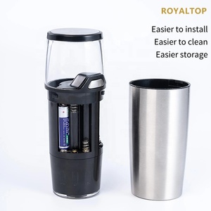 Mini salière de mer électrique de 6 pouces et moulin à poivre noir ensemble 6 piles AA moulin à épices de cuisine en acier inoxydable avec boîte personnalisée - Product Image 4