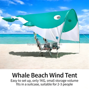 <span class=keywords><strong>Tente</strong></span> <span class=keywords><strong>de</strong></span> plage portable coupe-vent style baleine, poids 1 kg, capacité 2-3 personnes, installation rapide et facile, tentes pour événements - Product Image 4