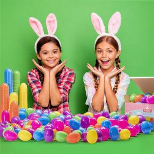 Huevos de Pascua de Plástico Rellenables de 35 cm, Huevos de Pascua Personalizables de Tamaño Grande y Pequeño, Huevos de Pascua DIY con Colores Sólidos - Product Image 6