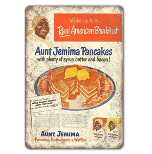 Decoración Retro de cocina tía Jemima Pancake Waffle Mix Metal TIn Signs Vintage desayuno estaño signo hogar <span class=keywords><strong>Bar</strong></span> pared cartel Decoración - Product Image 1