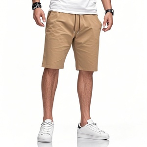 Shorts de sport décontractés en lin pour hommes, personnalisables avec logo, respirants, nouveau design, taille mi-haute, longueur genou, motif cargo, vente chaude - Product Image 4