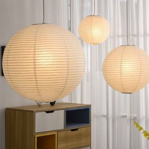 Lampe <span class=keywords><strong>boule</strong></span> de style japonais <span class=keywords><strong>suspension</strong></span> en papier Washi créative minimaliste nordique pour la maison pour salon salle d'étude <span class=keywords><strong>suspension</strong></span> facile - Product Image 1