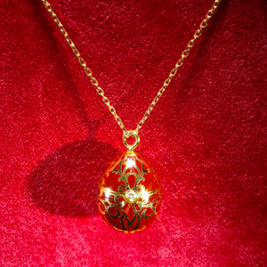 <span class=keywords><strong>Collana</strong></span> con Ciondolo a Forma di Uovo di Pellicano Rosso, Gioiello Vintage di Lusso <span class=keywords><strong>Artigianale</strong></span>, Regalo per Donne, Feste e Anniversari - Product Image 3