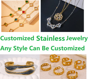 Op maat gemaakte 18K vergulde hartvormige roestvrijstalen dames hanger met gegraveerd laserlogo, sieraden OEM ODM fabriek - Product Image 2