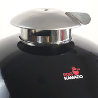 Grill à charbon émaillé extra large 22 pouces OEM/ODM en gros, épaissi, pour jardin extérieur, résistant à la rouille et inaltérable
