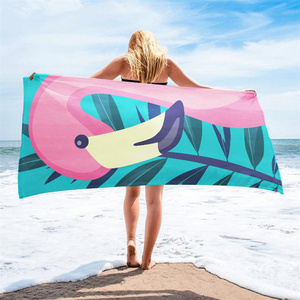 Venta al por mayor de toallas de playa de microfibra personalizadas de secado rápido y desechables impresas con diseño de playa de arena libre - Product Image 5