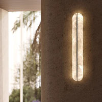 Applique murale en marbre espagnol, tout en cuivre, LED E27, lumière chaude, pour chambre à coucher, salon, éclairage d'ambiance