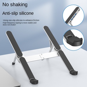 Support pliable et portable pour ordinateur portable avec hub USB 3.0 et cadre rehausseur en alliage d'aluminium - Product Image 3