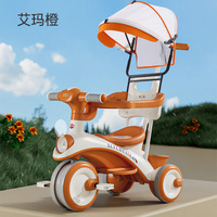 Triciclo de Plástico para Niños, Bicicleta de Pedales Multifuncional, Ligera, de Empuje Manual, Bicicleta de Equilibrio para Bebés y Niños