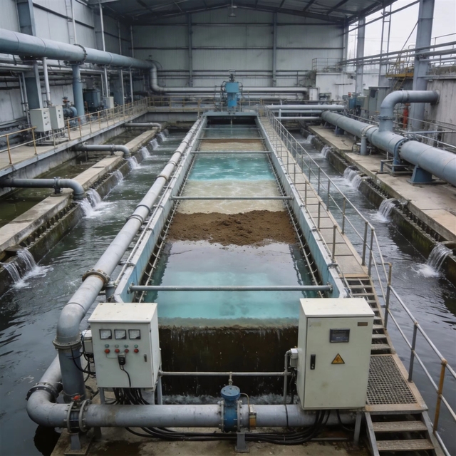 NUO VISTA Sedimentation Tank Carbon Steel Primary Clarifier Sludge Scraper Gearbox 70KW 500L/Hour Municipal Industrial