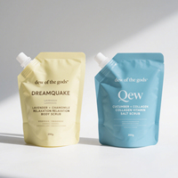 Sac de pochette à bec en mylar personnalisé pour la distribution de savon liquide avec fermeture à rabat