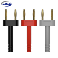 JZDZ Prise de raccordement plaquée or 2 mm, type banane, pas de 10 mm pour PCB J.20027