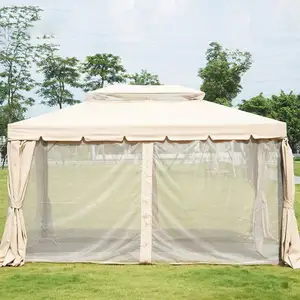 With Pc Board Top,Luxury Four-Corner Pavilion Outdoor Umbrella Outdoor Gazebo European Style Roman Awning Garden Tents/