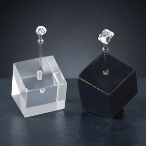 Boîte de présentation en bois pour pierres acryliques noires, support pour pierres précieuses en vrac, présentoir à diamants, organisateur de spécimens minéraux et de cristaux - Fournisseur - Product Image 2
