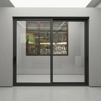 Puertas Corredizas de Aleación de Aluminio con Rotura de Puente Térmico Hechas a Medida, Puertas Corredizas Ultraestrechas, Ventanas de Doble Acristalamiento, Impermeables
