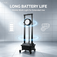 Lampe de travail d'urgence LED portable antidéflagrante IP65 blanche alimentée en courant continu rétractable