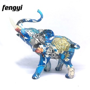Tùy Chỉnh Thủ Công Mỹ Nghệ Sản Xuất Nước Chuyển Giao In Ấn Trang Trí Nội Thất Nhựa Động Vật Hình Con Voi Bức Tượng - Product Image 6