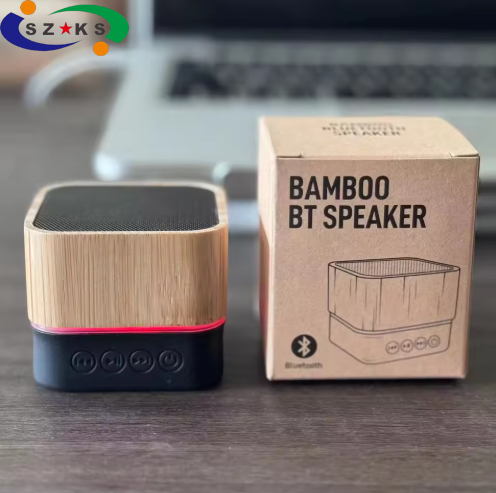 New Outdoor Portable Wireless for Small Audio Home Subwoofer Plastic & Wood Waterproof Gift A15 Square Speaker with Clock