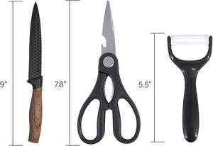 Cocina de acero inoxidable, 6 uds., mango de cocina, Gadgest de cocina, regalo, juegos de cuchillos de Chef delicados - Product Image 3