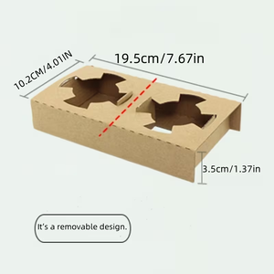 Supports de tasses en <span class=keywords><strong>carton</strong></span> biodégradables personnalisés pour café, vente en gros d'usine, écologiques, pour thé à bulles Boba, supports de tasses en papier à paroi simple - Product Image 2