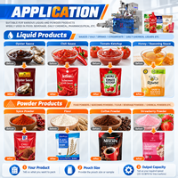 Machine automatique de remplissage, scellage et emballage pour sachets pré-fabriqués Mylar, Doypack et Doy Pack de soupe protéinée en poudre et sauce huître