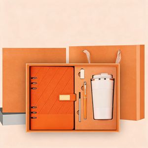 Custom Logo Corporate Promotional Wholesale Luxury Business A5 PU Leather <b>Notebook</b> with <b>Pen</b> Stainless Steel Tumbler USB Gift <b>Set</b> - Product Image 1