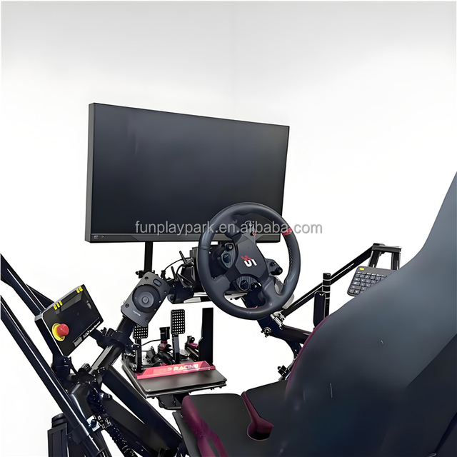 9D VR Indoor/Outdoor Racing Simulator F1 Car with 3 Screens Fiberglass & Metal Construction for Home School Airport & Garden Use