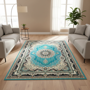 Tapis épais et doux en microfibre imprimés en 3D, tapis sur mesure, tapis lavables pour salon, tapis pour baie vitrée - Product Image 4
