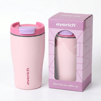Mug à café isotherme minimaliste en acier inoxydable de 250 ml, réutilisable, avec couvercle, pour le bureau et l'extérieur