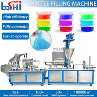 Klei-extrusie, speelklei, beker vul- en snij- en verzegelmachine, kristalslijm, klei, gel, jelly, putty, modder verpakkingsmachine