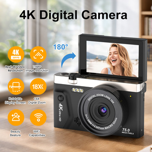 Appareil photo numérique <span class=keywords><strong>4K</strong></span> 75MP Zoom 18X 3.0" 180° °   Caméra de vlogging à écran rotatif, capteur CMOS 64MP, caméscope portable pour créateurs de contenu - Product Image 6