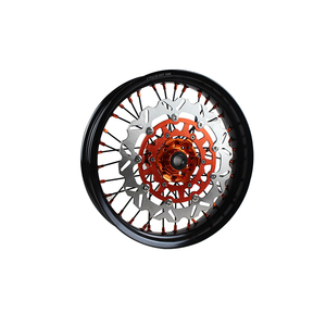 Ensemble de roues Supermoto KYZ 16/17 pouces, jantes <span class=keywords><strong>à</strong></span> rayons en alliage d'aluminium CNC anodisé, <span class=keywords><strong>motocross</strong></span> enduro pour KTM Husqvarna TX FX 125-450cc CRF - Product Image 4