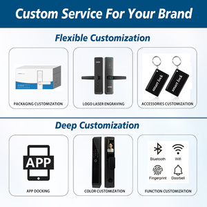 Serrure de porte intelligente extérieure étanche Sinon avec caméra Serrure de porte intelligente avec caméra et empreinte digitale Serrure de porte intelligente avec caméra - Product Image 4
