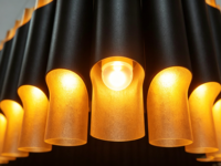 Lustre ovale moderne de luxe sur mesure, suspension LED noire et or à effet vague, garantie 2 ans, pour salle à manger et éclairage de projets hôteliers
