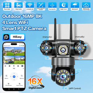 Cámara de Seguridad Solar HiEasy de 4 Lentes y 16MP, Inalámbrica, 4G, con Tarjeta SIM IP, para Exteriores, CCTV, Seguridad del Hogar - Product Image 2