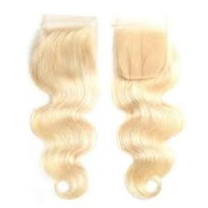 613 Blonde Remy cheveux faisceaux doux vague indienne sans enchevêtrement 28-36 pouces longueur perruques et extensions wefted avec HD dentelle - Product Image 2