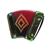 SEASOUND OEM Accordéon Diatonique Professionnel 34 Boutons 12 Basses 5 Registres Corps Vert Orange Caméléon Grille Noire Dorée JB3412D