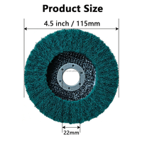 Disque de polissage à lamelles non tissées de 4,5 pouces (115 mm) en fibre de nylon pour meuleuse d'angle, pour le polissage du métal et de l'acier inoxydable
