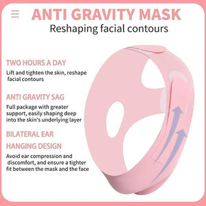 Masque facial réutilisable en forme de V pour affiner le double menton et ceinture de lifting pour appareil de lifting du visage - Product Image 4