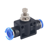 Raccord pneumatique rapide SA 4/6/8/10/12 mm avec valve de régulation unidirectionnelle pour tuyau d'eau/air