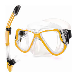 Logotipo personalizado Juegos de 2 piezas <span class=keywords><strong>Gafas</strong></span> templadas para adultos Conjunto de máscara de buceo Equipo de esnórquel con bolsa de malla - Product Image 4