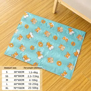 Approvisionnement d'usine coussin pour animaux de compagnie tapis de refroidissement pliable réutilisable été glace refroidissement chien Non toxique coussin d'été coussin de refroidissement pour animaux de compagnie