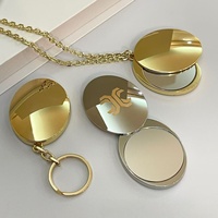 Lanson New Heart Shape Irregular Design Metal Foldable Mirror Portable Double-sided Small Mirror Promotion Gift for Modern