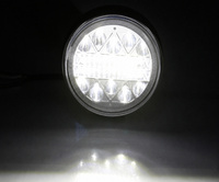 Phare LED carré rond de 4 pouces avec projecteur DRL blanc et ambre pour camion tout-terrain SUV