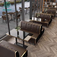 Restaurant Marble Cafe Sofa und Stand Sitzmöbel Set Stuhl und Tisch für Coffee Shop Cafe