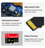 Tarjeta de Memoria de Alta Velocidad, Tarjeta TF C10 U1 U3 de 8GB 16GB 32GB 64GB 128GB, Lector de Tarjetas Incluido
