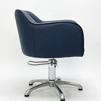 Fauteuil de Salon Professionnel en Cuir PU Bleu de Qualité Supérieure, Chaise de Coiffure Hydraulique Pivotante et Réglable Confortable pour Salon de Coiffure